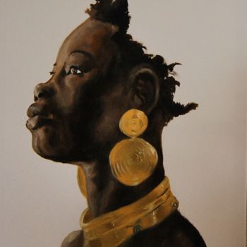 Ζωγραφική με τίτλο "Africa" από Vania Clemente Ferreira Solstice, Αυθεντικά έργα τέχνης, Λάδι