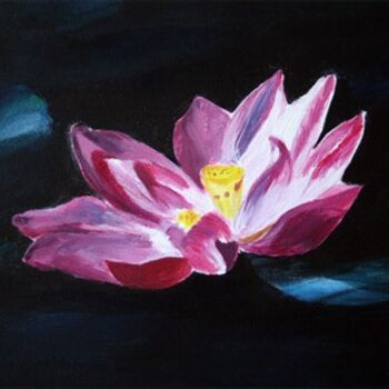 Peinture intitulée "Lotus" par Vania, Œuvre d'art originale