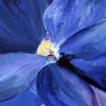 Pittura intitolato "Blue flower" da Vania, Opera d'arte originale