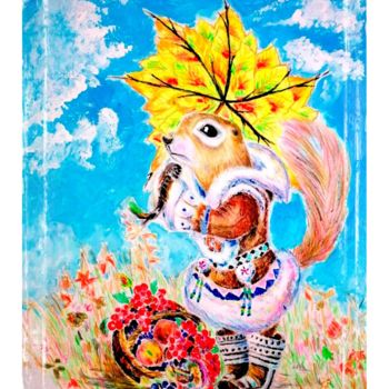 Картина под названием "милашка" - Екатерина Мозговая, Подлинное произведение искусства, Акварель