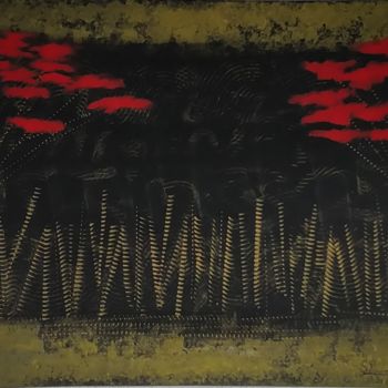 Peinture intitulée "Safari" par Sylvia Lacroix, Œuvre d'art originale, Acrylique