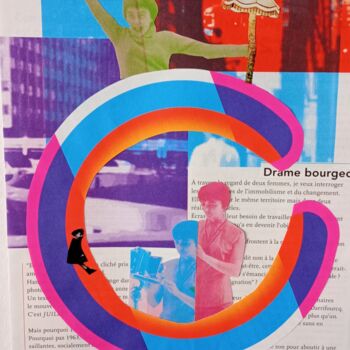 Collages getiteld "Fluo in Varda" door Vanitas-Editions, Origineel Kunstwerk, Collages