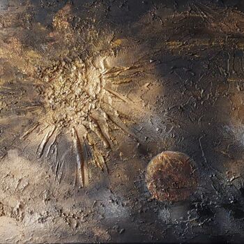 Pittura intitolato "Space Sunset" da Vanja Zanze, Opera d'arte originale, Acrilico