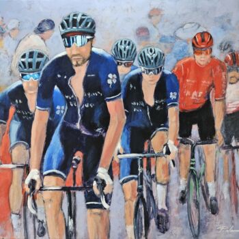 Painting titled "Cassel, Championnat…" by Pierre Vanmansart, Original Artwork, Acrylic Mounted on Wood Stretcher frame