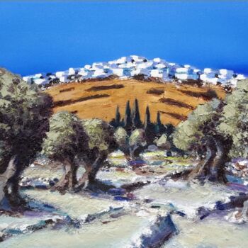 Painting titled "Naxos" by Vanni 3.14, Original Artwork, Oil