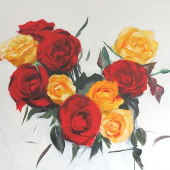 Painting titled "Rose-12" by Vanni Boaretto, Original Artwork