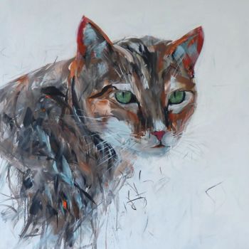 Painting titled "cat-2.jpg" by Vanni Boaretto, Original Artwork, Acrylic
