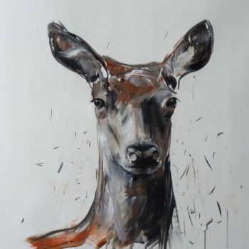 Painting titled "deer-80-100.jpg" by Vanni Boaretto, Original Artwork