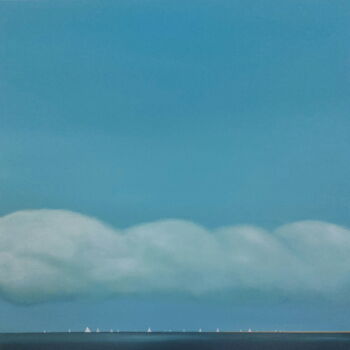 제목이 "White sails, North…"인 미술작품 Nelly Van Nieuwenhuijzen로, 원작, 아크릴 나무 들것 프레임에 장착됨