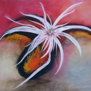Painting titled "Flower of the air" by Vasiliki Polizogopoulou, Original Artwork, Acrylic