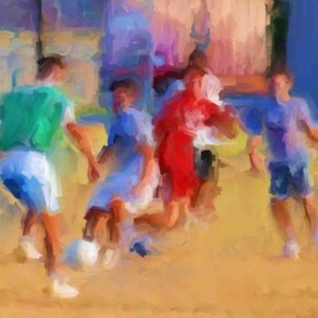 Digital Arts titled "Football Practice" by Van Rothrock, Original Artwork