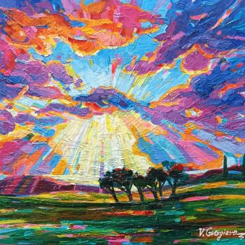 Pintura titulada "When the light goes…" por Vanya Georgieva, Obra de arte original, Oleo Montado en Bastidor de camilla de m…
