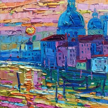 Картина под названием "Just Venice" - Vanya Georgieva, Подлинное произведение искусства, Масло Установлен на Деревянная рама…