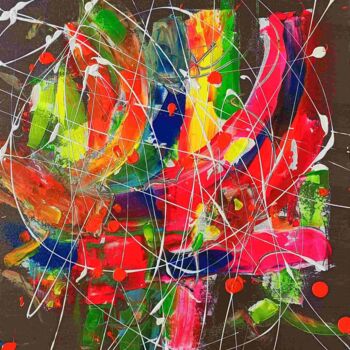 Pintura titulada "Rainbow chocolate" por Vanya Georgieva, Obra de arte original, Acrílico Montado en Bastidor de camilla de…