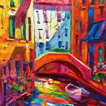 Pintura titulada "One day in Venice 2" por Vanya Georgieva, Obra de arte original, Oleo Montado en Bastidor de camilla de ma…