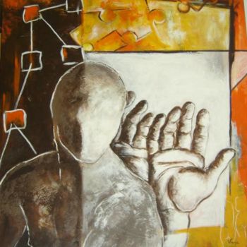 Pintura intitulada "De-mains : l'ontolo…" por Vanya, Obras de arte originais, Acrílico