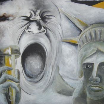 Pittura intitolato "Au nom de la liberté" da Vanya, Opera d'arte originale