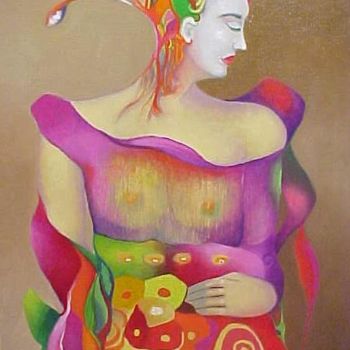 Peinture intitulée "La Mirada" par Lucy Varon, Œuvre d'art originale