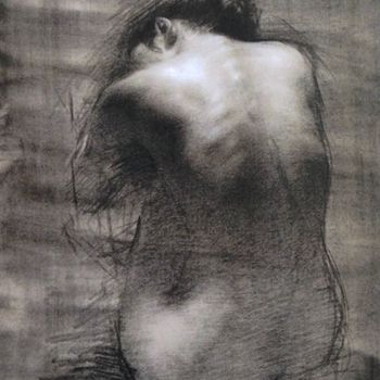 Schilderij getiteld "Nude" door George-Maran Varthalitis, Origineel Kunstwerk, Olie