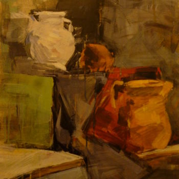 Painting titled "objects in the stud…" by George-Maran Varthalitis, Original Artwork, Oil
