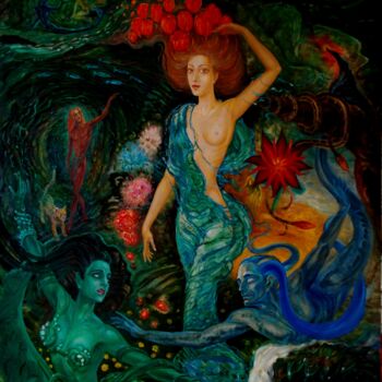 Painting titled "Майя" by Varu Kadis, Original Artwork, Oil