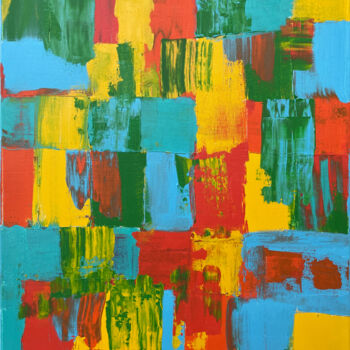 Painting titled "Movement & Calm" by Varun N Rao, Original Artwork, Acrylic Mounted on Wood Stretcher frame