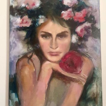 Painting titled "Portret" by Iliana Vaseva, Original Artwork, Oil