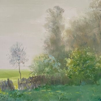 Painting titled "Spring." by Vasil Sumarau, Original Artwork, Oil