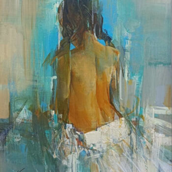 Painting titled "Spring" by Vasil Vasilev (Vaso), Original Artwork, Acrylic Mounted on Wood Stretcher frame