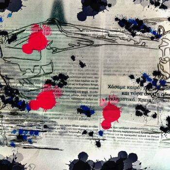 Painting titled "The Paper" by Vasileia Sarri, Original Artwork, Digital Painting