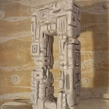 Sculpture titled "last ancient" by Vasilios Alexiou, Original Artwork, Aerated concrete