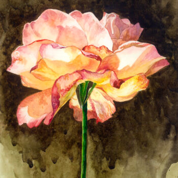 Pintura titulada "Rose mood" por Vasilisa, Obra de arte original, Acuarela