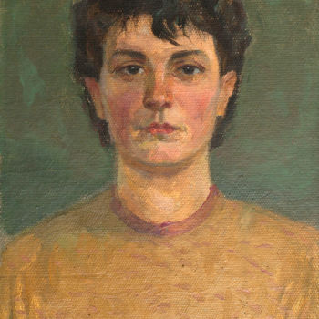 Peinture intitulée "Portrait of a stude…" par Vasiliy Strigin, Œuvre d'art originale, Huile