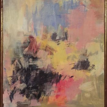 Painting titled "Abstract composition" by Vasily Koldin, Original Artwork, Acrylic Mounted on Wood Stretcher frame