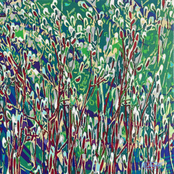 Digitale Kunst mit dem Titel "Willow seals" von Vasyl Lyalyuk, Original-Kunstwerk, Digitale Malerei Auf Keilrahmen aus Holz…