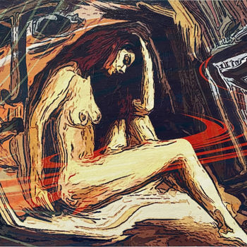 Arte digitale intitolato "Secrecy" da Vasyl Lyalyuk, Opera d'arte originale, Pittura digitale