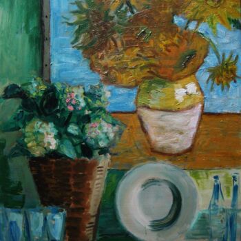 Pintura intitulada "Homage to Van Gogh" por Vasyl, Obras de arte originais, Óleo