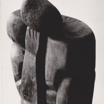 Sculptuur getiteld "Sisyphus with his b…" door Vasyl, Origineel Kunstwerk