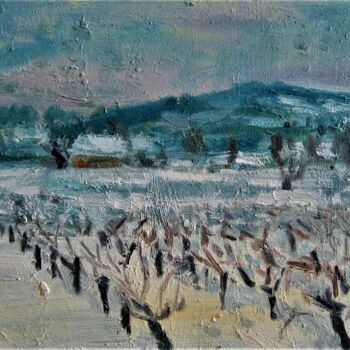 Painting titled "winter" by Vasyl, Original Artwork, Oil