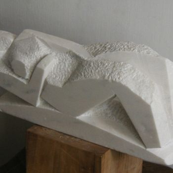 Sculpture titled "''WOMAN-RIVER-MOUNT…" by Vasyl, Original Artwork, Stone