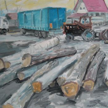 Peinture intitulée "storage timber 3" par Vasyl, Œuvre d'art originale