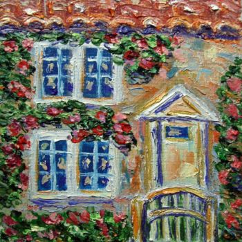 Painting titled "Little House" by Vasilii Fediushin, Original Artwork, Oil