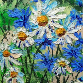 「Summer daisies」というタイトルの絵画 Василий Федюшинによって, オリジナルのアートワーク, オイル