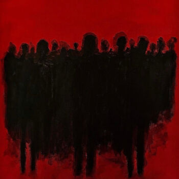 Pittura intitolato "Shadow society" da Vaxo Lang, Opera d'arte originale, Acrilico