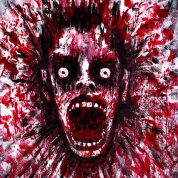 Pittura intitolato "Bloody nightmare" da Vaxo Lang, Opera d'arte originale, Acrilico