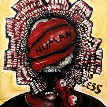 Pintura titulada "Human shit is endle…" por Vaxo Lang, Obra de arte original, Acrílico
