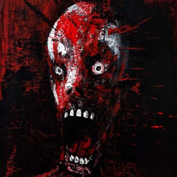 Painting titled "Macabre  Expression" by Vaxo Lang, Original Artwork, Acrylic