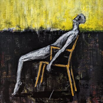 Pintura titulada "Rocking in a yellow…" por Vaxo Lang, Obra de arte original, Acrílico