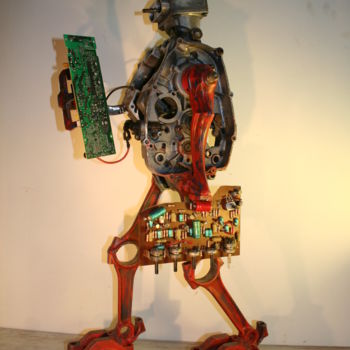 Sculpture titled "Self-medication" by Eric Barque, Original Artwork, Metals