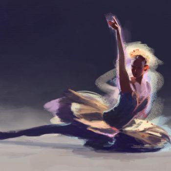 Arts numériques intitulée "ballerine" par Vay, Œuvre d'art originale, Travail numérique 2D